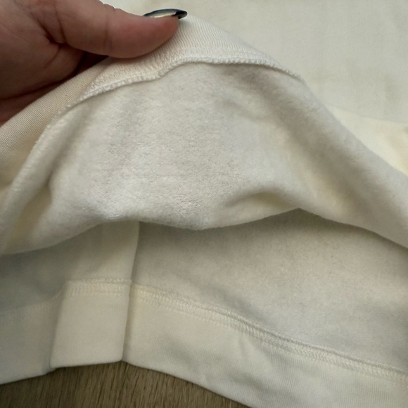 NWT Old Navy Fleece Lined White Collared Pullover Crop Sweater - Picture 9 of 9